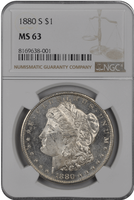 1880 S  Morgan Dollar NGC MS 63