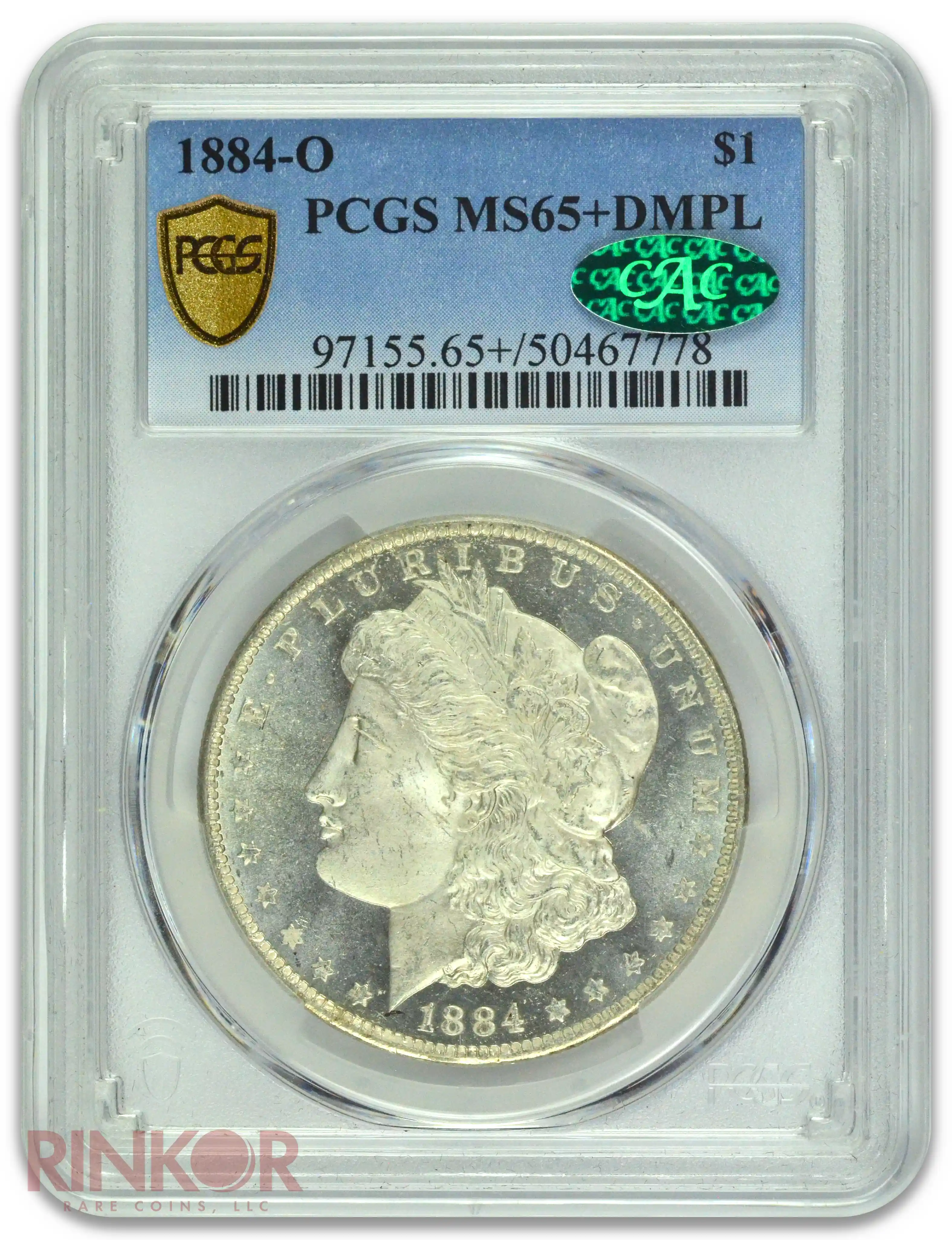 1884-O $1 Morgan Dollar PCGS MS 65+ DMPL CAC