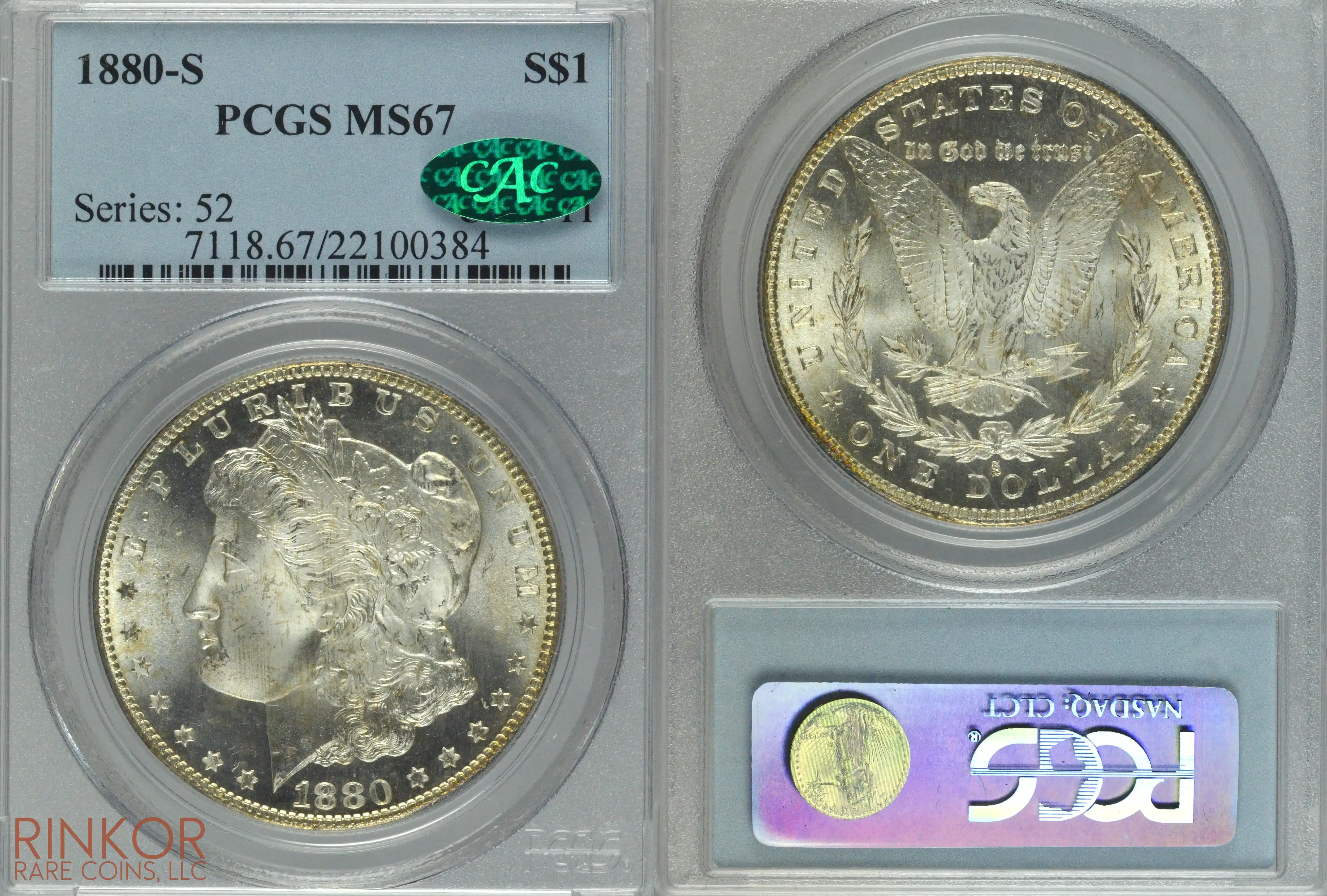1880-S $1 PCGS MS 67 CAC
