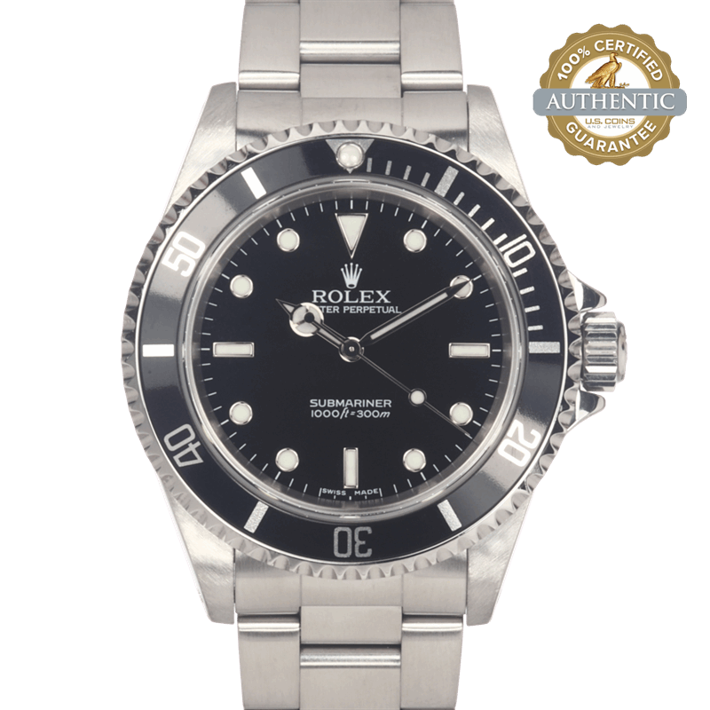 Rolex 40mm Submariner No Date Ref/14060 Watch and Papers  