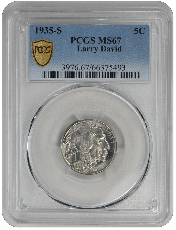 1935-S 5C Buffalo Nickel PCGS  MS67