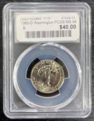 1985-D Washington PCGS MS 66