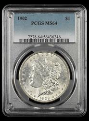 1902 $1 PCGS MS64