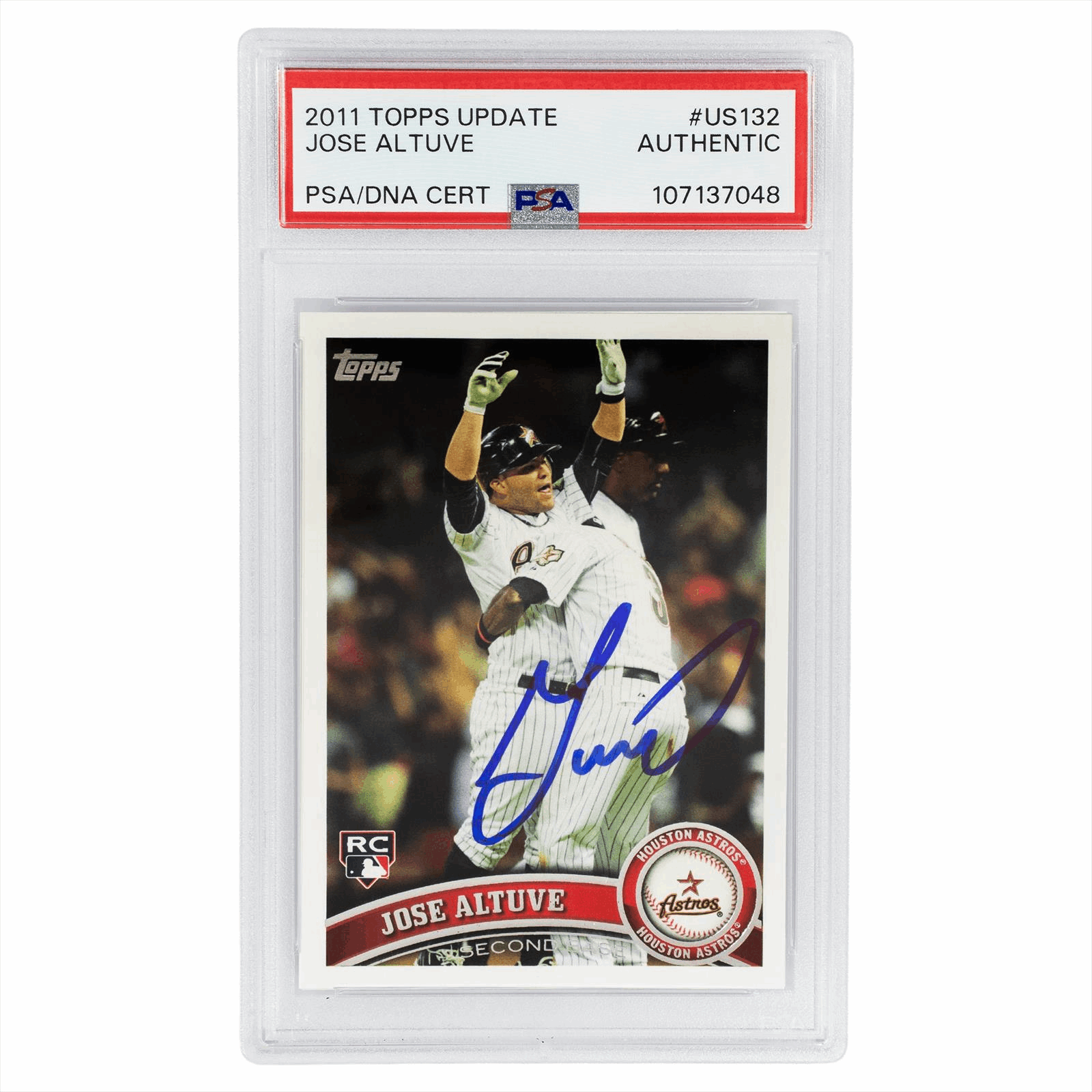 2011 Topps Update Jose Altuve #US132 PSA Authentic Auto