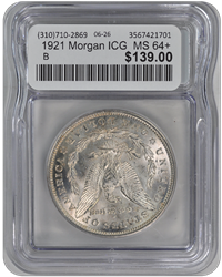 1921 Morgan ICG  MS 64+