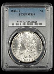 1890 O $1 PCGS MS64