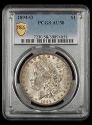 1894-O $1 PCGS AU-58