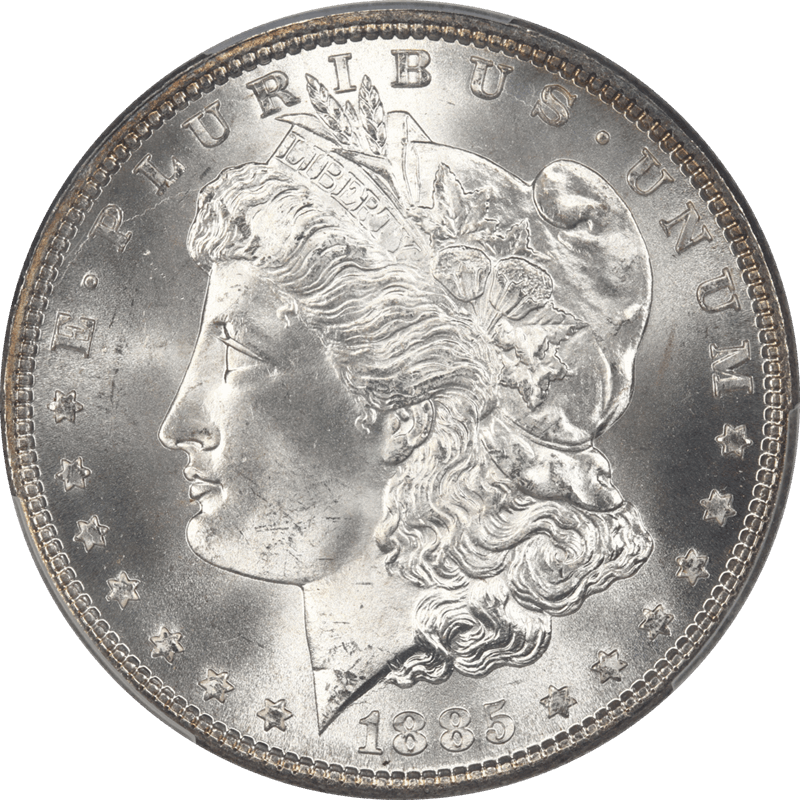 1885 Morgan Silver Dollar $1 PCGS MS67