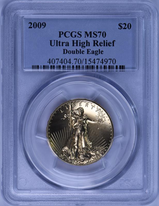 2009 $20 Ultra High Relief Double Eagle PCGS MS 70