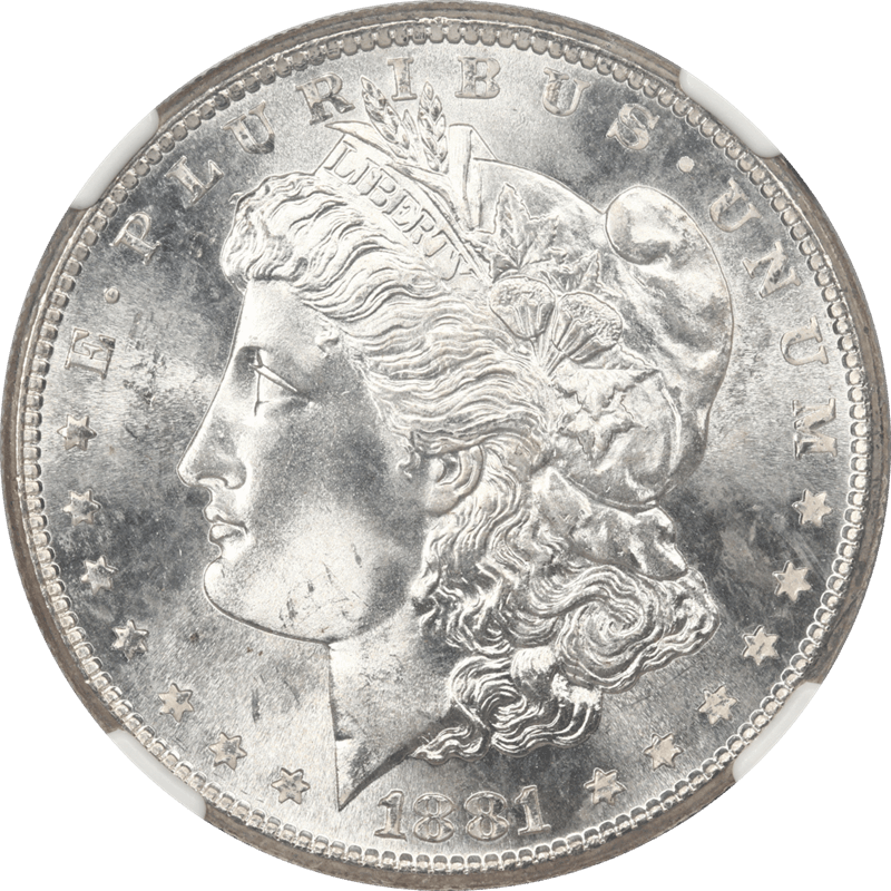 1881-S Morgan Silver Dollar NGC MS 67 Frosty Satin Like Strike