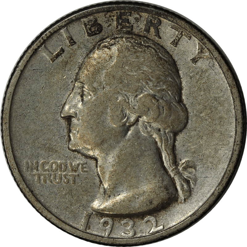 1932-S Washington Quarter 25c,  Circulated, Extra Fine - Semi Key Date