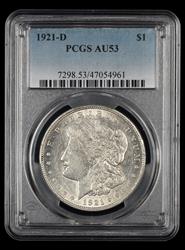 1921 D $1 PCGS AU53 AU53