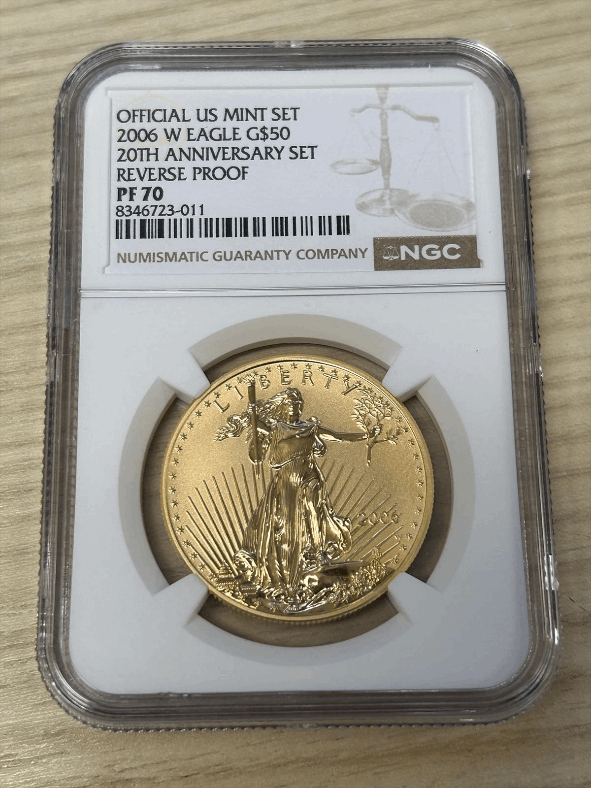 2006 W $50 Reverse Proof Gold Eagle NGC PF 70 