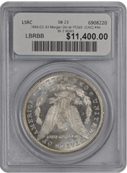 1893-CC $1 Morgan Dollar PCGS  (CAC) #3436-3 MS63