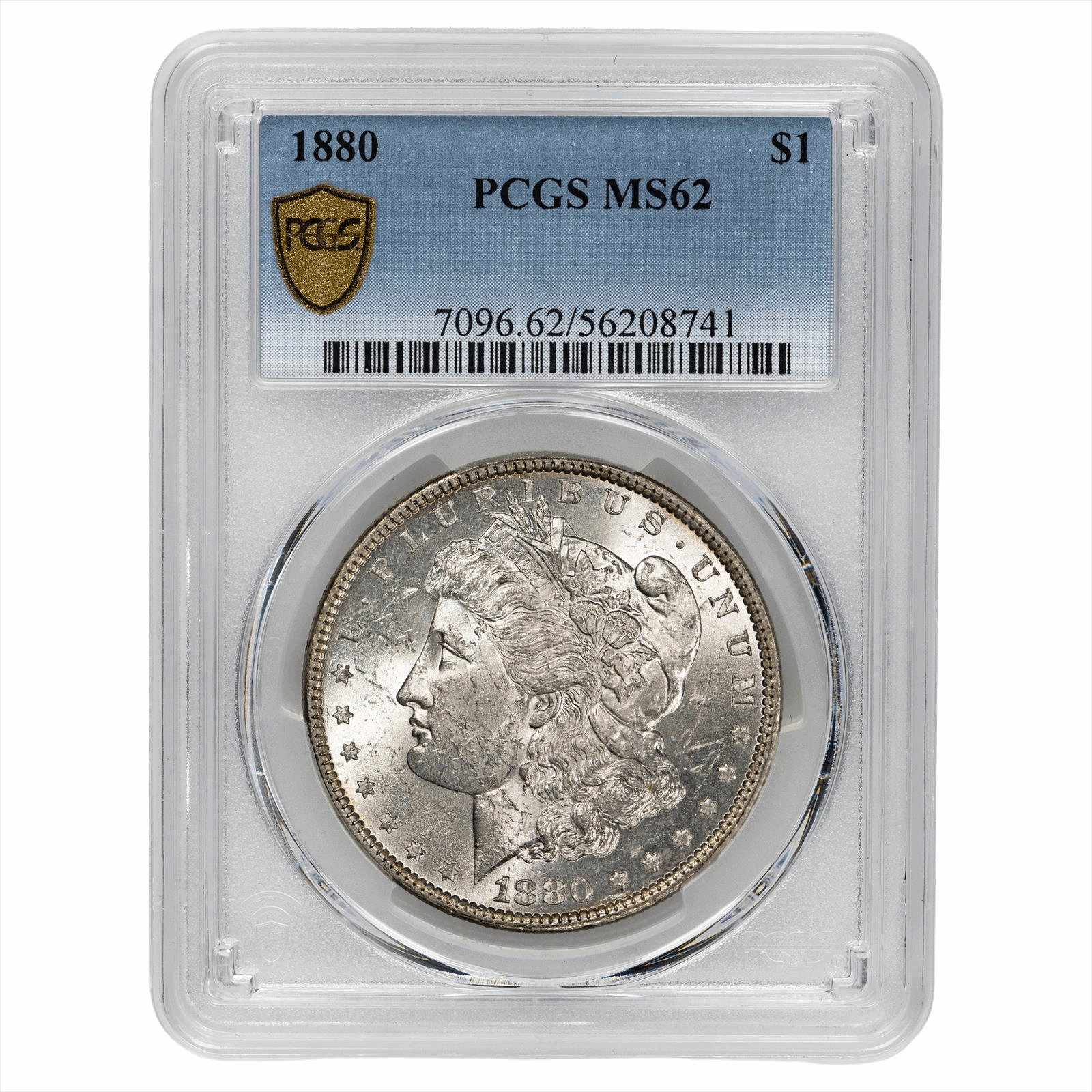 1880 Morgan Silver Dollar $1 PCGS MS 62