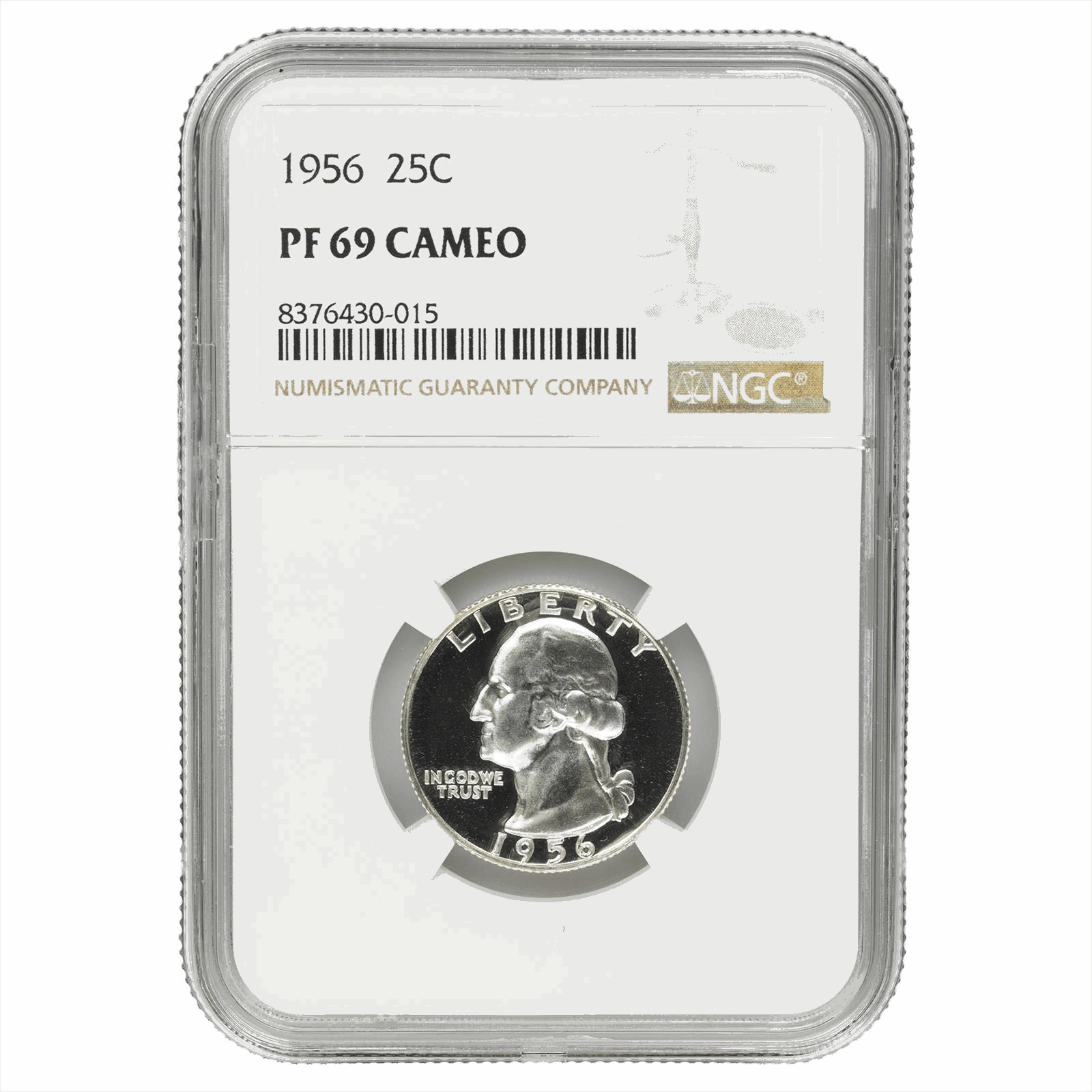 1956 Washington Quarter 25C NGC PF 69 CAM