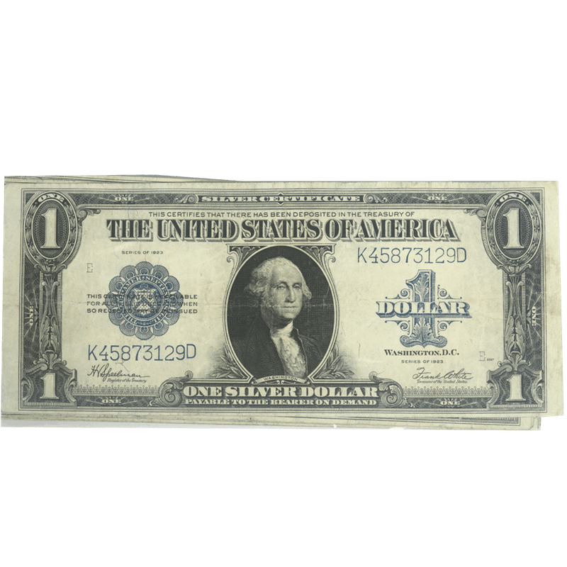 1923 $1 Silver Certificate Note, Fr. 237  Circulated, Very Fine and Higher