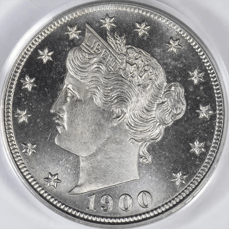 1900 5C PCGS PR 66 CAC OGH 2.2