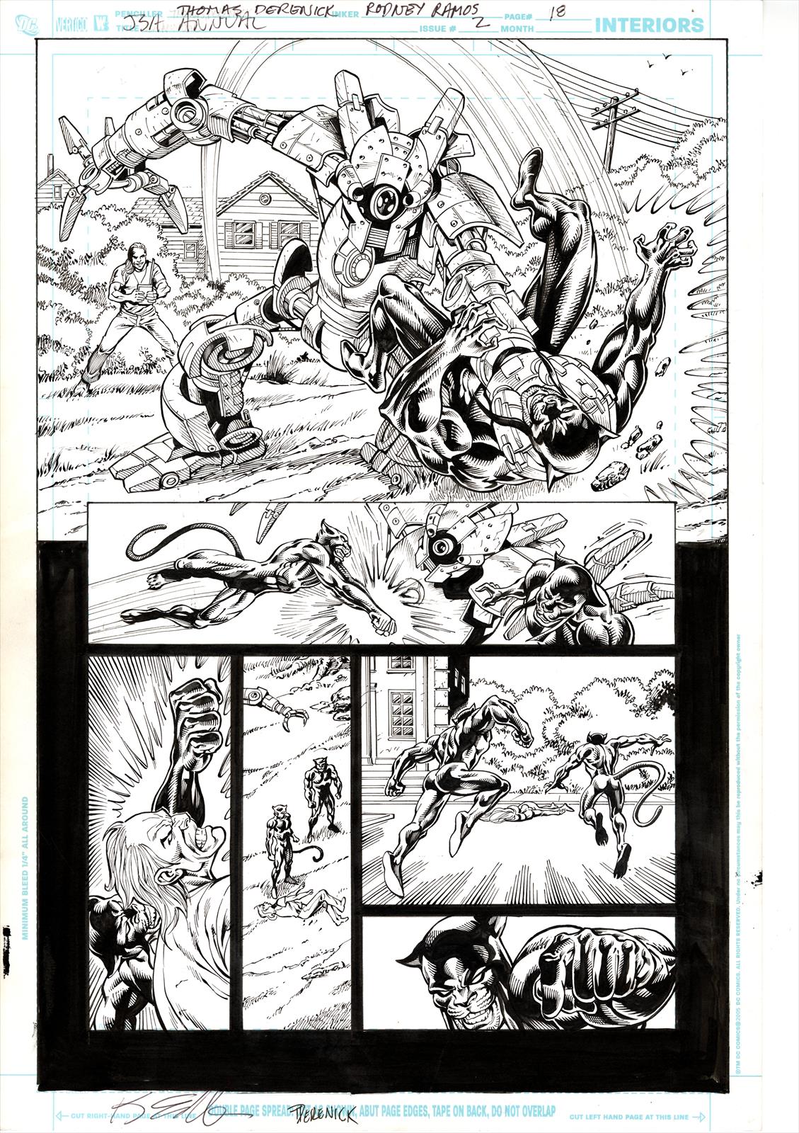 Justice Society of America Annual #2 Page 18 Artist:  Thomas Derenick (Penciller) ,  Rodney Ramos (Inker) Media Type: Pen and Ink Art Type: Interior Page 