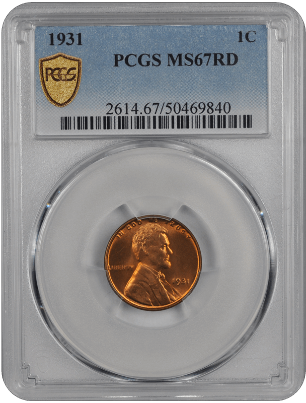 1931 Lincoln PCGS RD 67