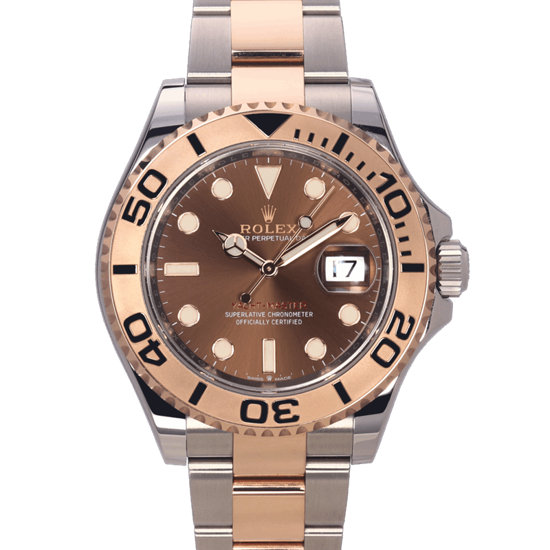 Rolex 40mm Yachtmaster 126621 TT SS & 18K RG with Chocolate Dial Watch and Card (2022) 