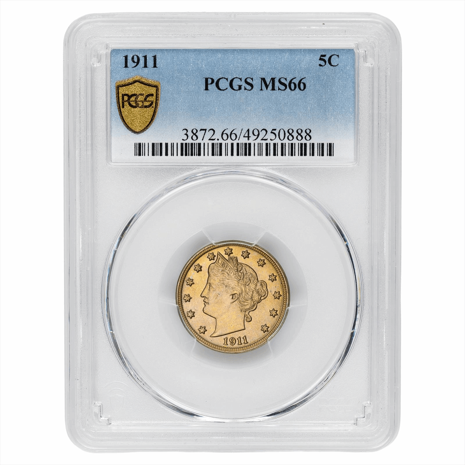 1911 Liberty V Nickel 5C PCGS MS 66