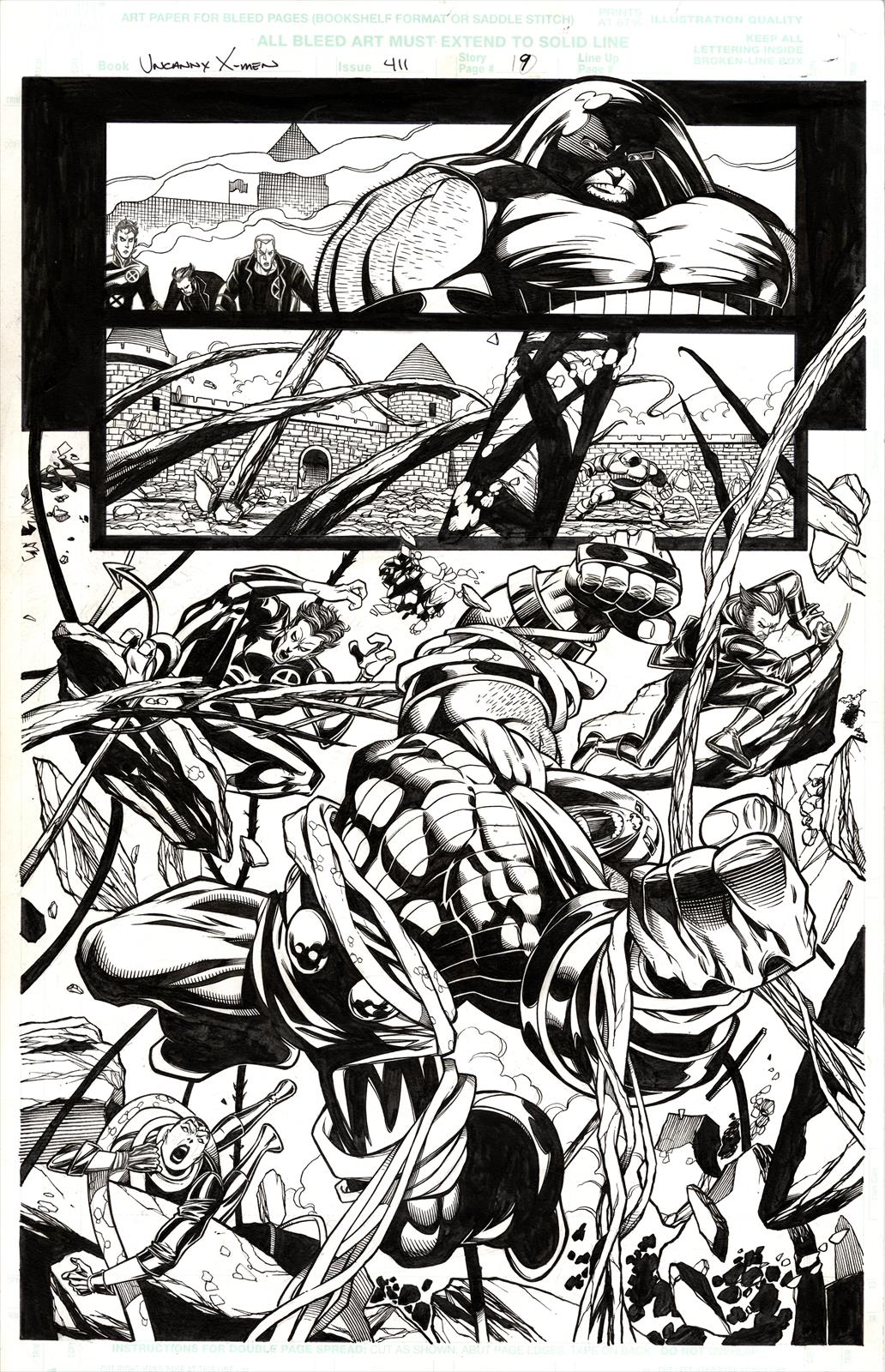 Uncanny X-Men #411, Page 9 Artist:  Ron Garney (Penciller) ,  Mark Morales (Inker) Media Type: Pen and Ink Art Type: Interior Page 