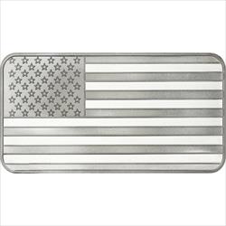 10 OZ SILVER BAR FLAG SILVERTOWNE 