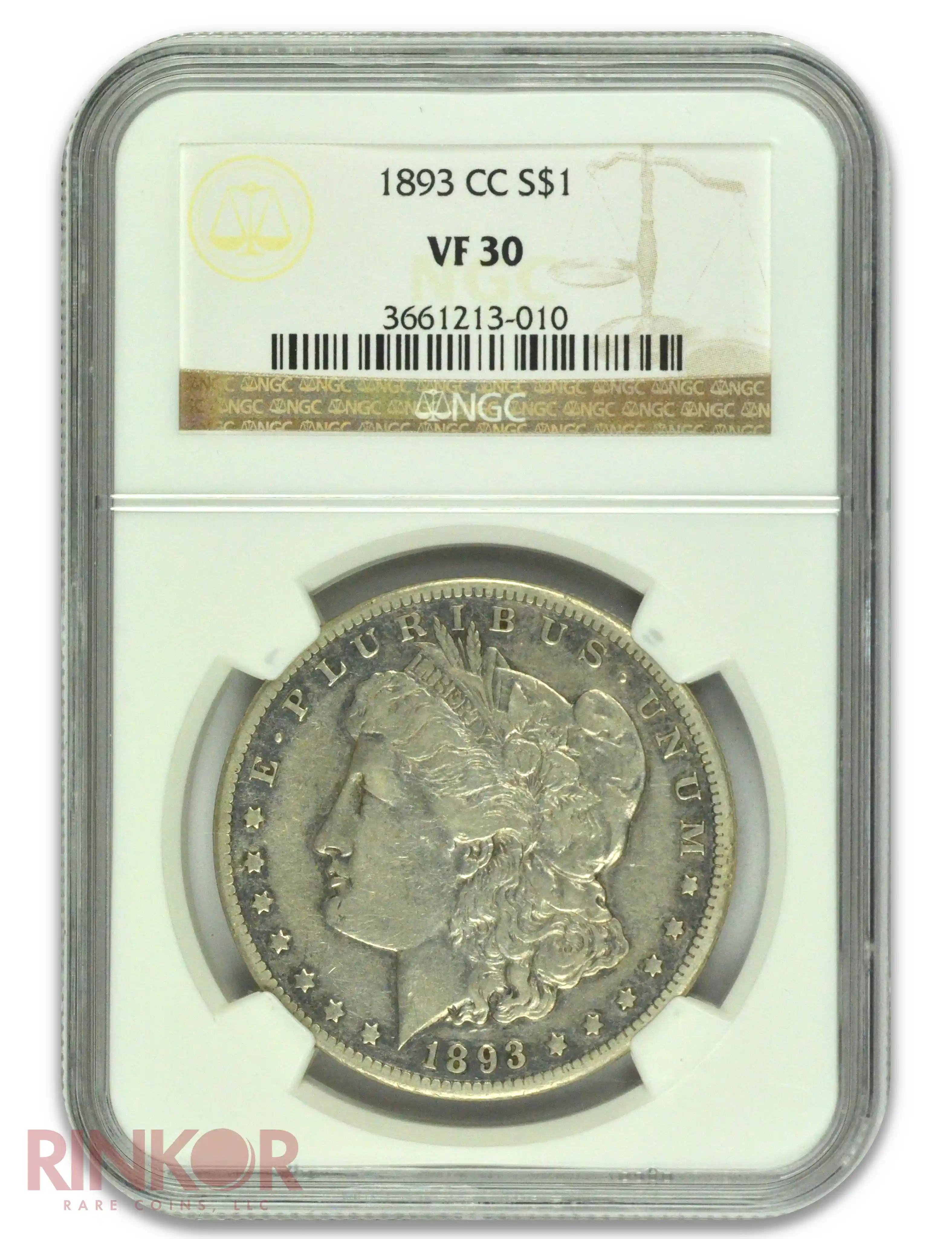 1893-CC $1 Morgan Dollar NGC VF-30