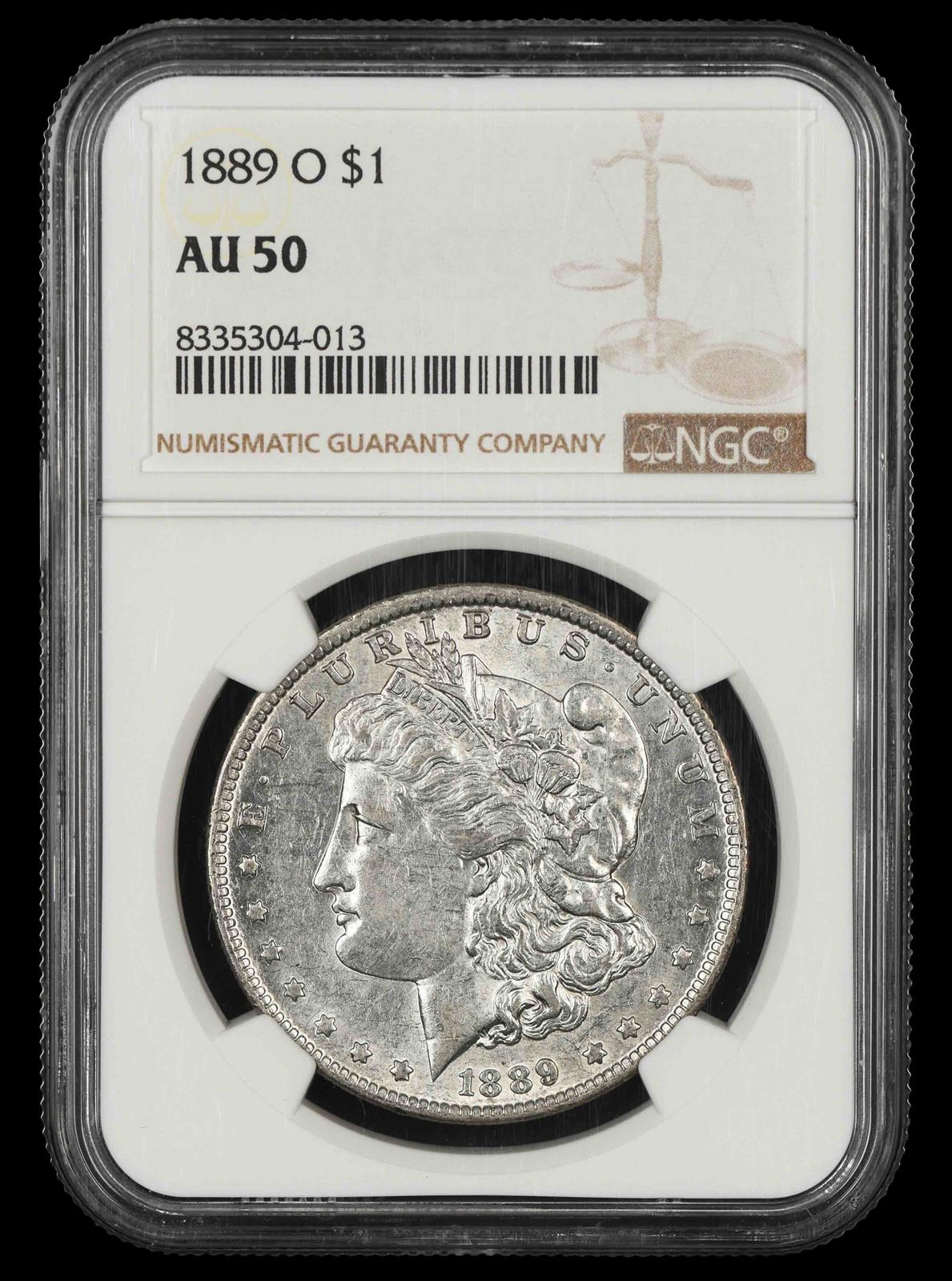 1889 O $1 NGC AU-50