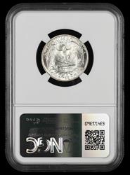 1964 D Washington Quarter NGC MS64 Type C Reverse FS-901 Bill Fivaz Signature Label MS64