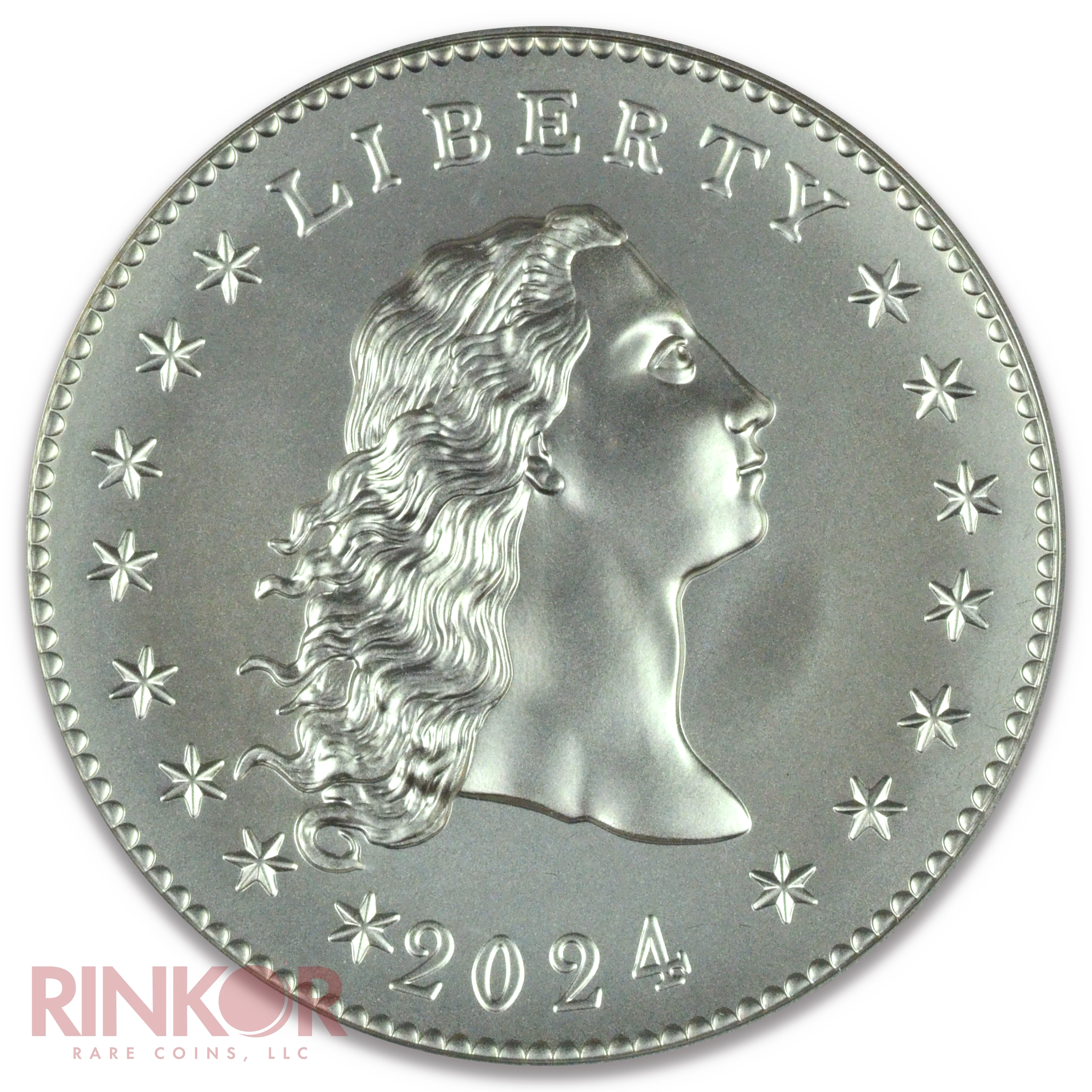 2024 Flowing Hair 230th Anniversary 1oz Silver Medal Gem BU (Box and CoA)