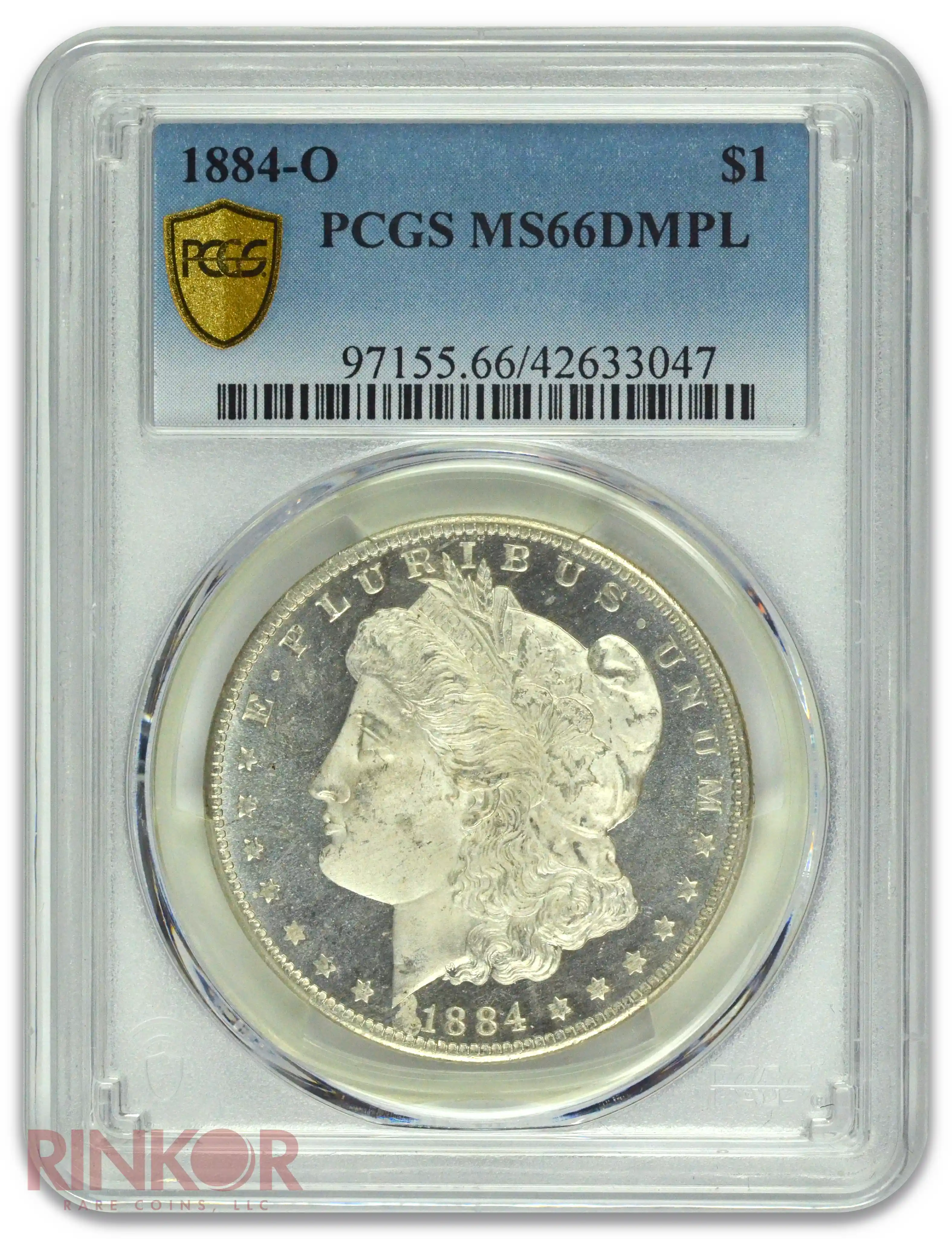 1884-O $1 Morgan Dollar PCGS MS 66 DMPL