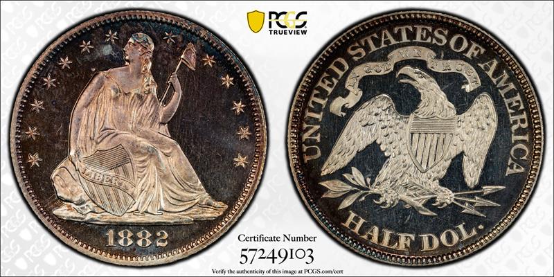 1882 50C PCGS PR 66 CAM CAC