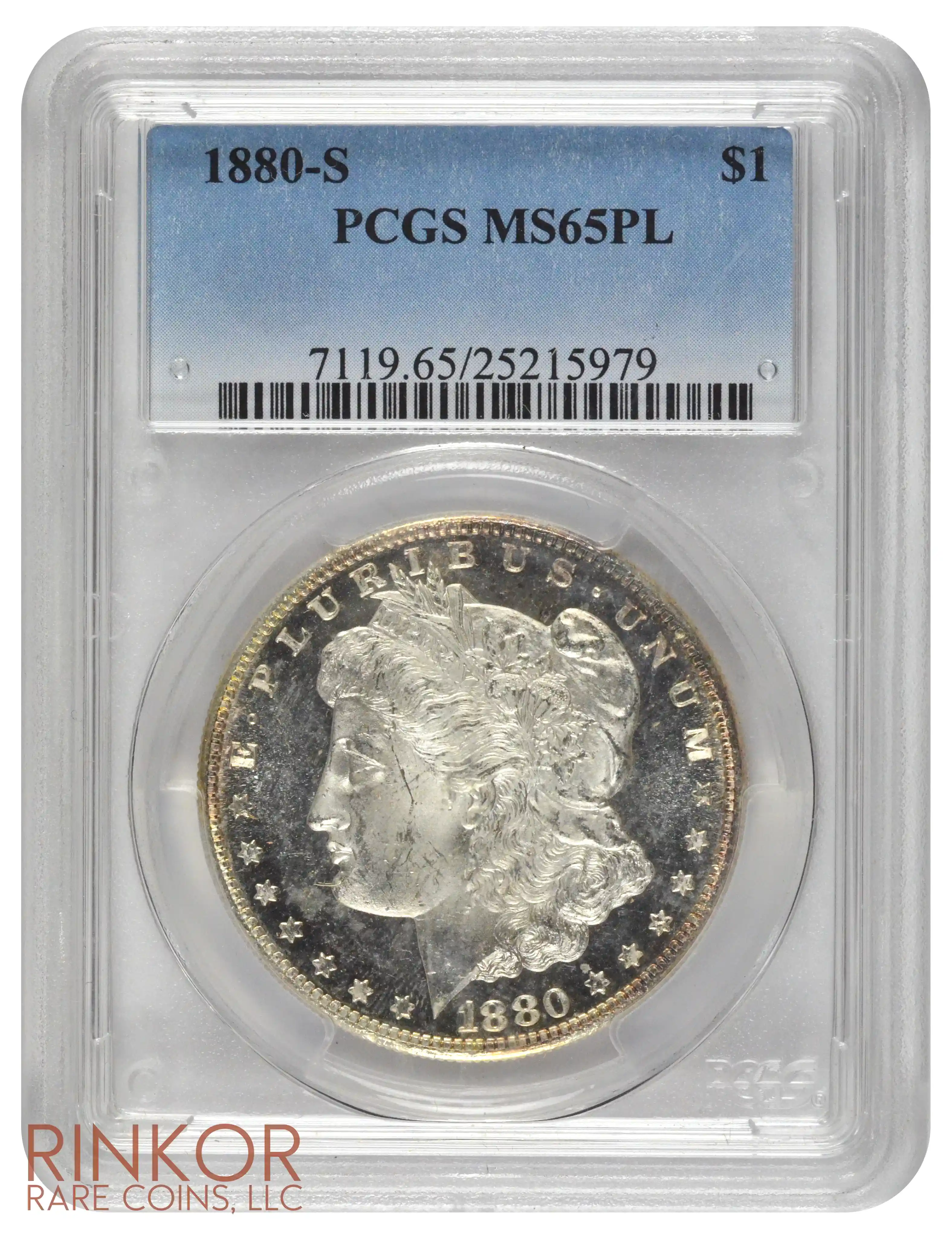 1880-S $1 PCGS MS 65 PL