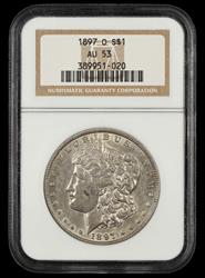 1897 O $1 NGC AU-53