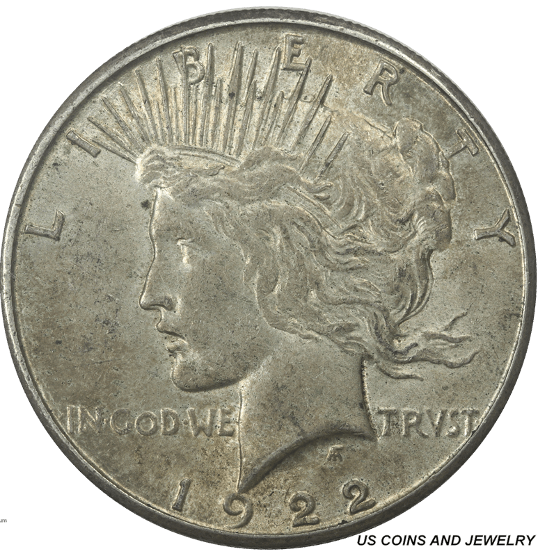 1922-S Peace Dollar $1 AU Almost Unc
