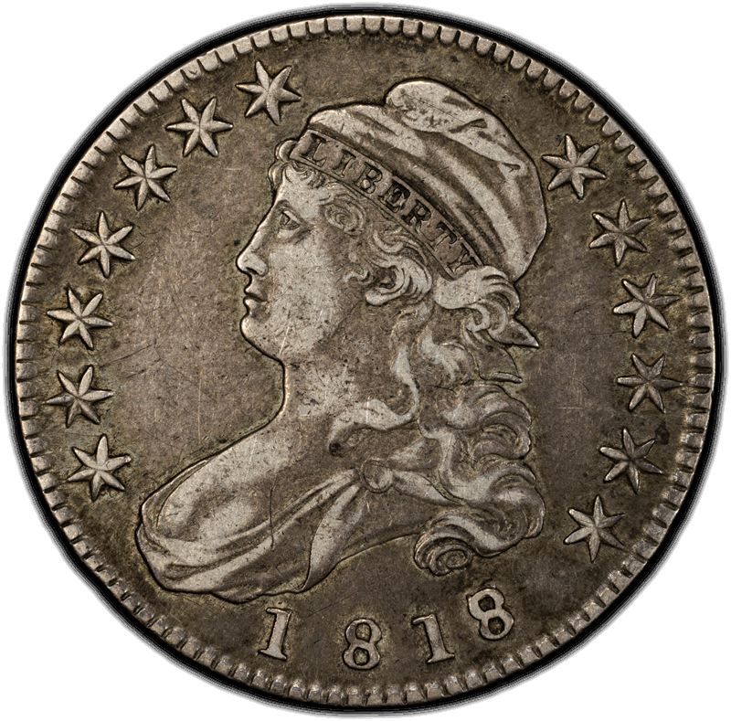 1818/7 50C PCGS XF-40 CAC