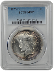 1923-D Peace PCGS MS 62