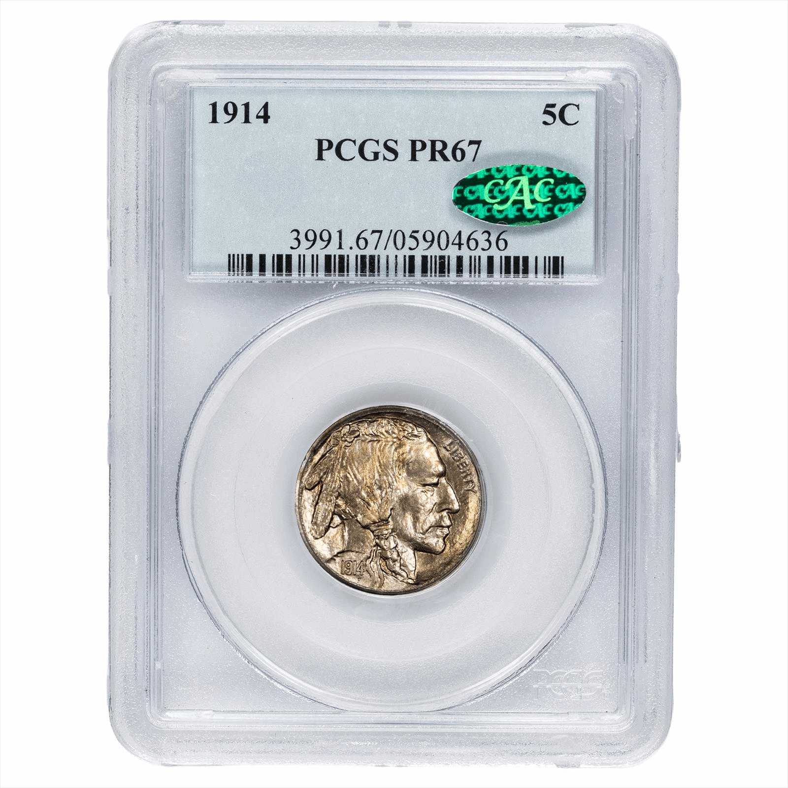 1914 Buffalo Nickel 5C PCGS PR 67 CAC