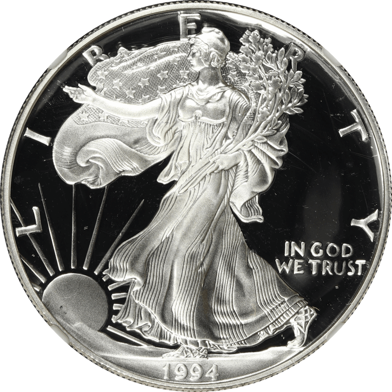 1994-P Proof Silver American Eagle, NGC PF 69 Ultra Cameo