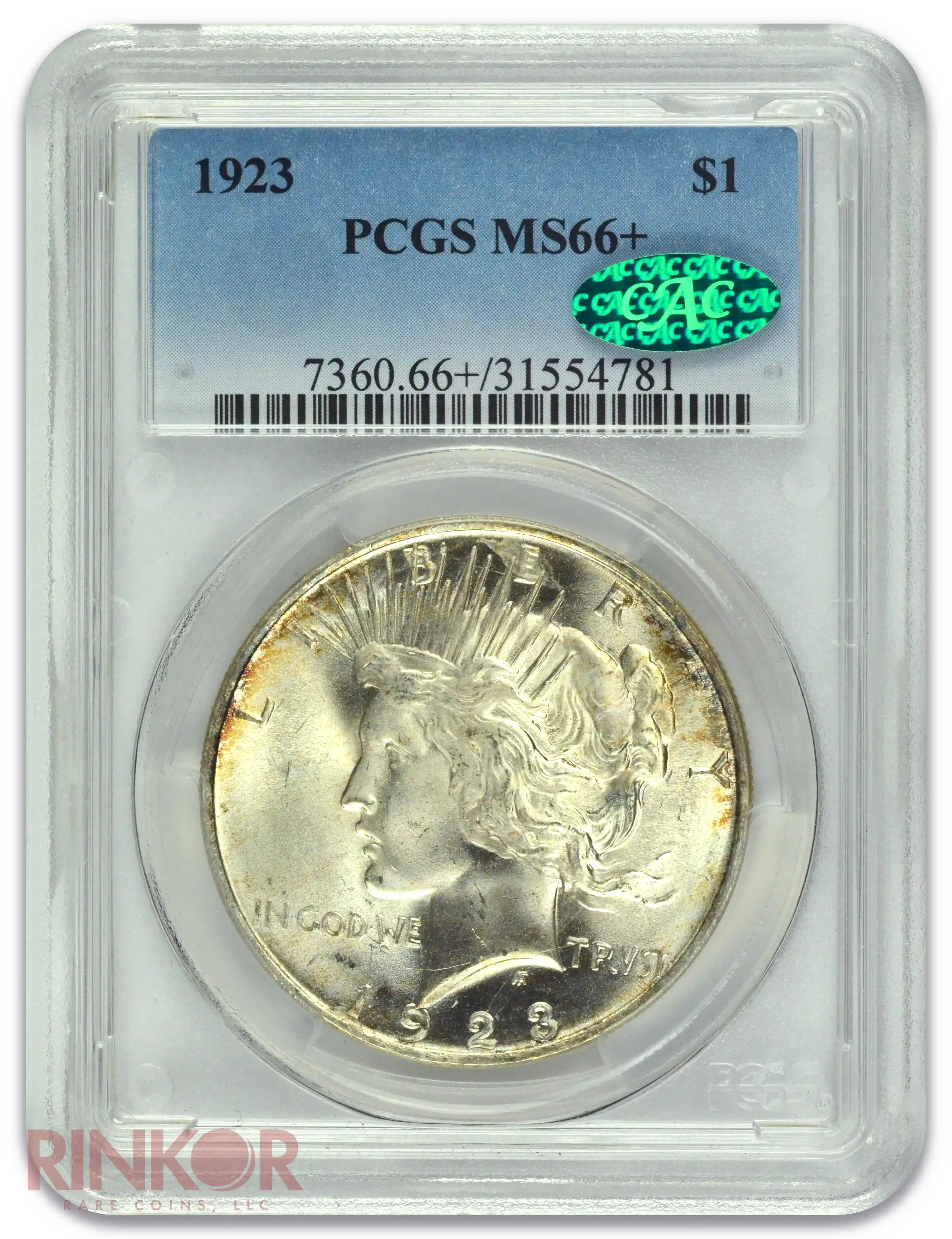 1923 $1 Peace Dollar PCGS