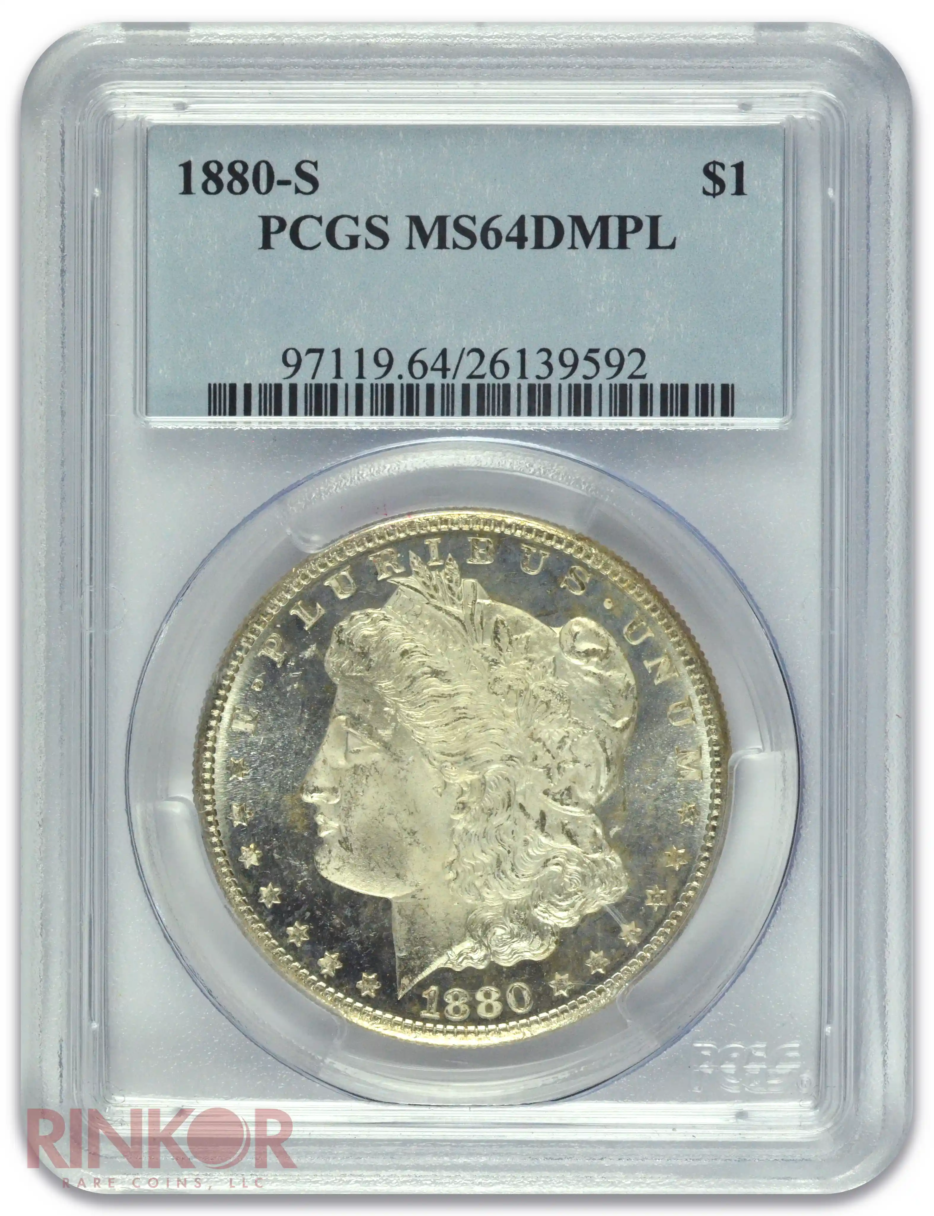 1880-S $1 Morgan Dollar PCGS MS 64 DMPL