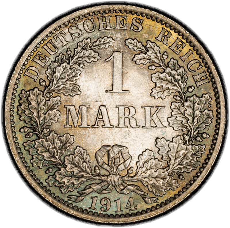 1914-A Germany-Empire. Mark. PCGS MS67, Toned  image 2
