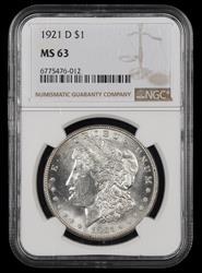 1921 D $1 NGC MS63 MS63