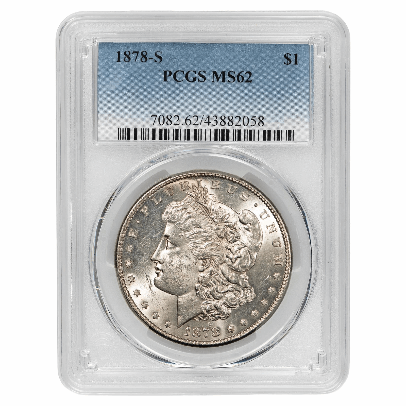 1878-S Morgan Silver Dollar $1 PCGS MS 62