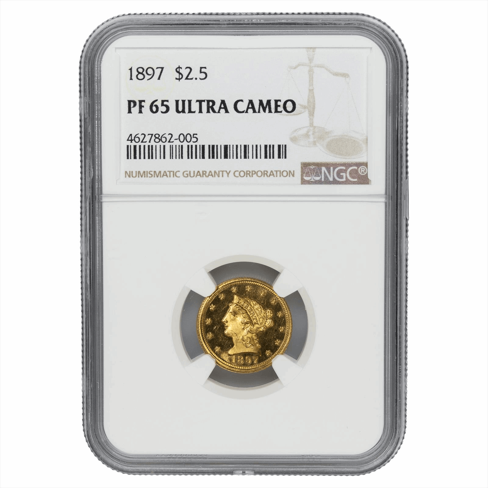 1897 Liberty Head Quarter Eagle $2.50 NGC PF 65 ULTRA CAM