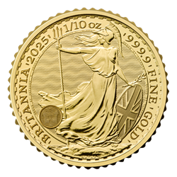 2025 1/10 OZ GREAT BRITAIN GOLD BRITANNIA 