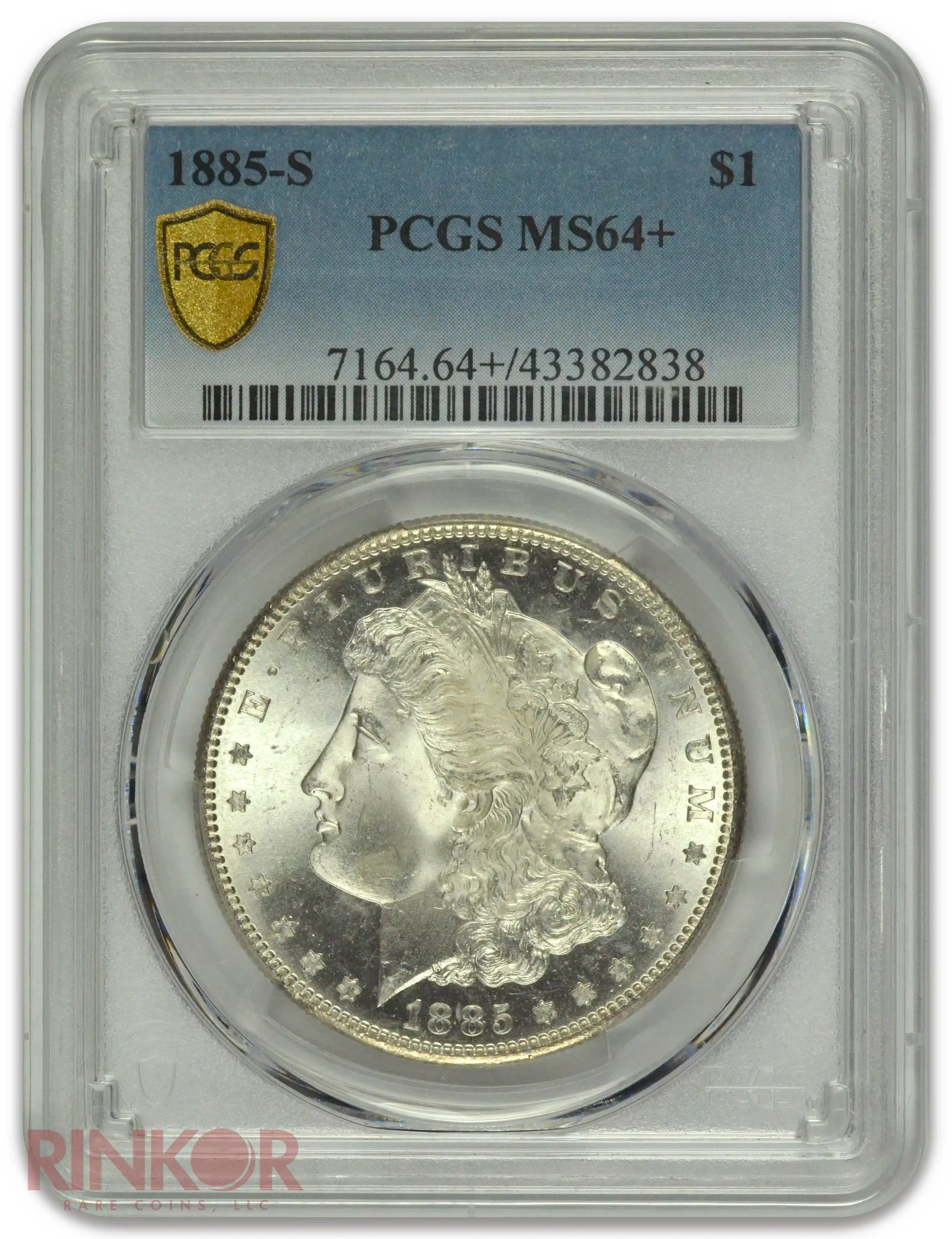 1885-S $1 Morgan Dollar PCGS MS 64+