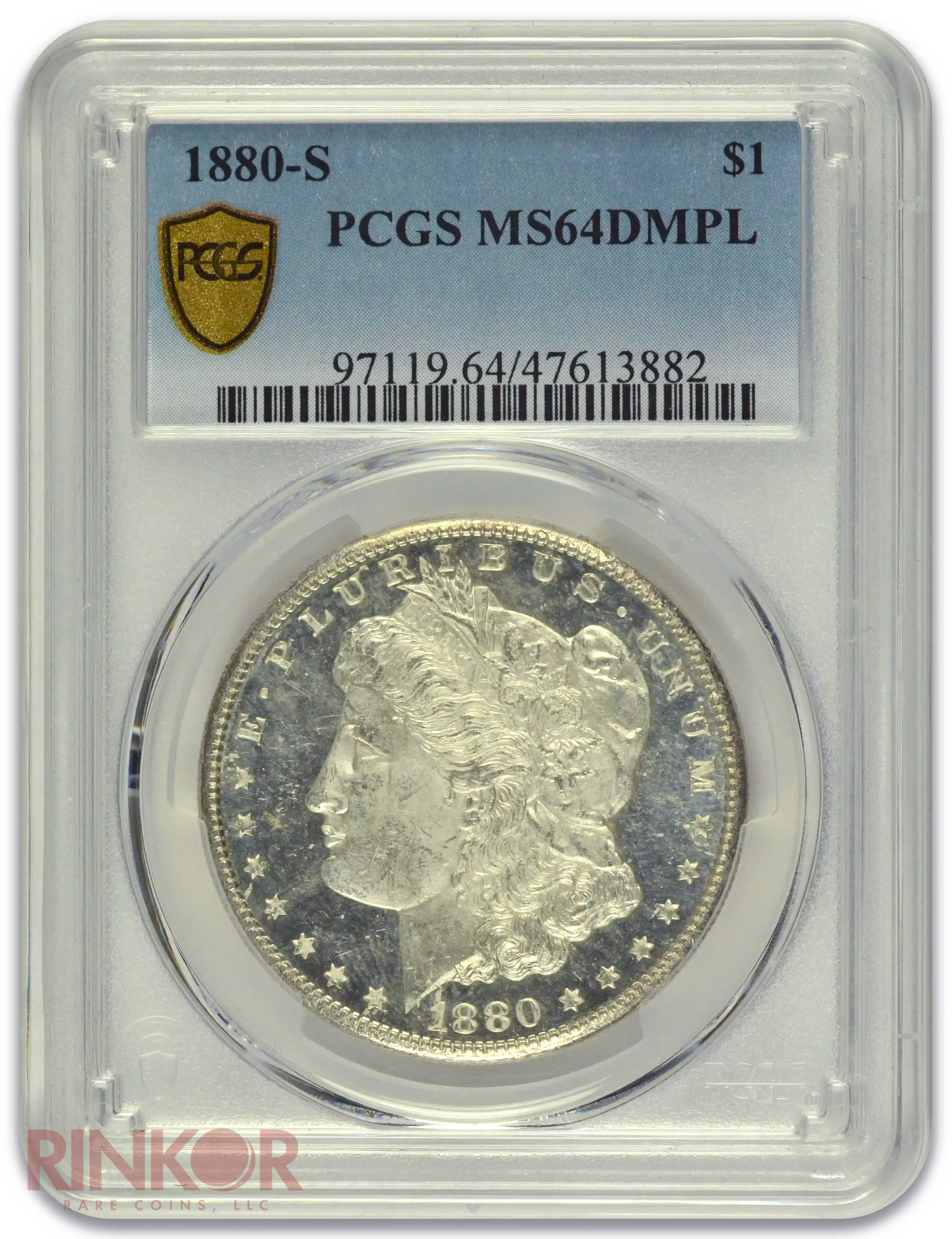 1880-S $1 Morgan Dollar PCGS MS 64 DMPL